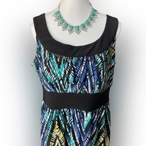 Tiana B. Sleeveless Abstract Print Dress